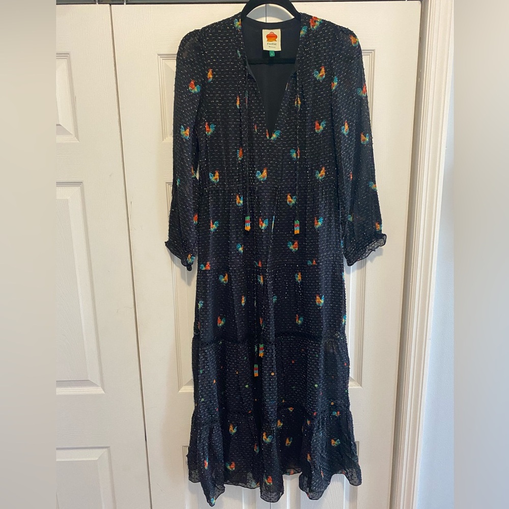 Farm Rio Chicken pattern Dress size Small